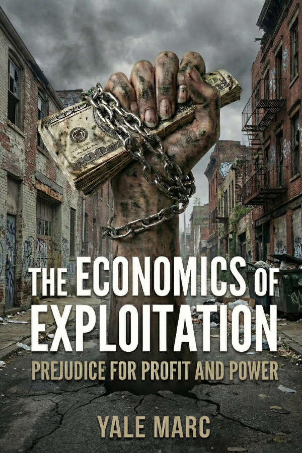 THE ECONOMICS OF EXPLOITATION: Predjudice for Power and Profit - book cover by Yale Marc